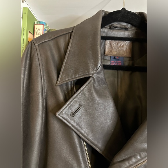 Ralph Lauren Dark Brown Leather Motorcycle Jacket - Picture 4 of 12